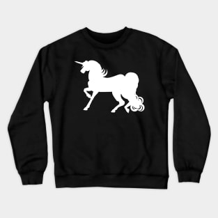 White Unicorn Silhouette Crewneck Sweatshirt